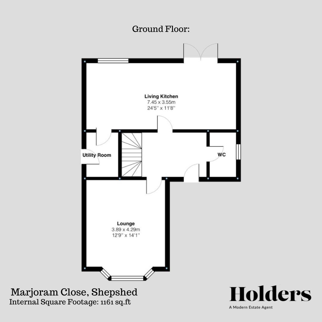 Ground Floor Floorplan for Marjoram Close, Shepshed