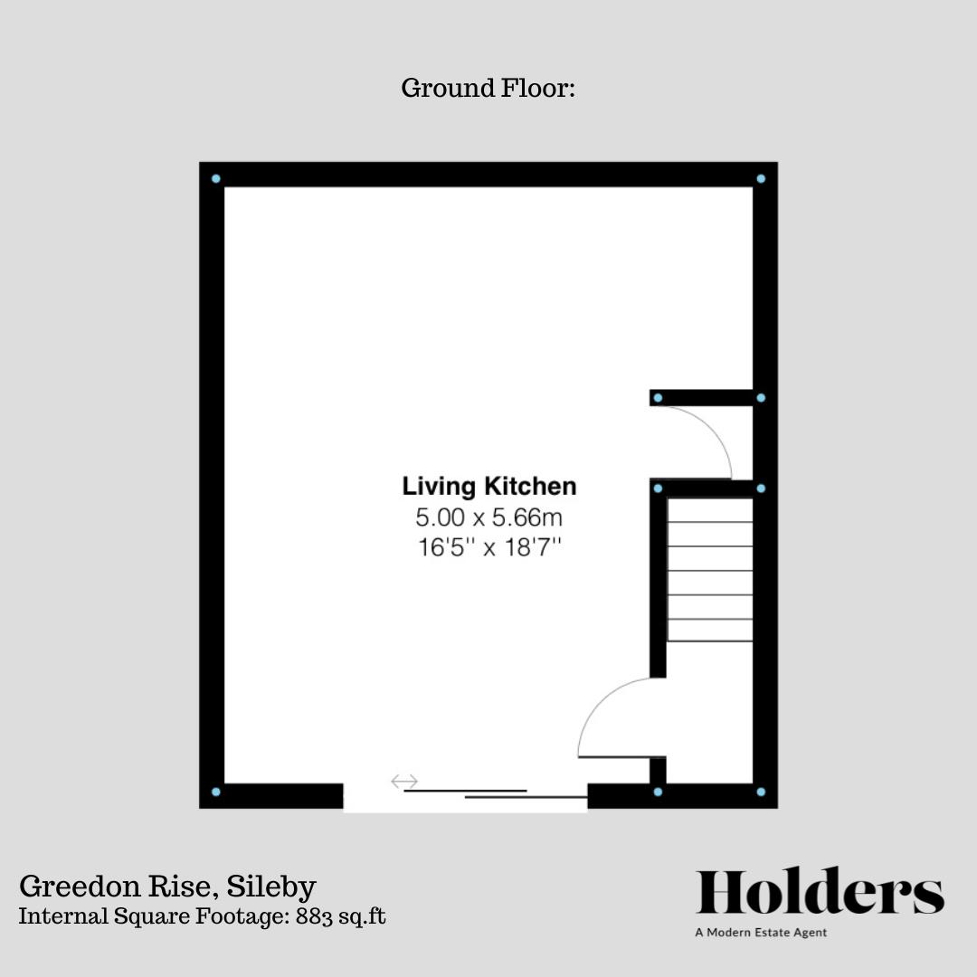 Ground Floor Floorplan for Greedon Rise, Sileby, Loughborough