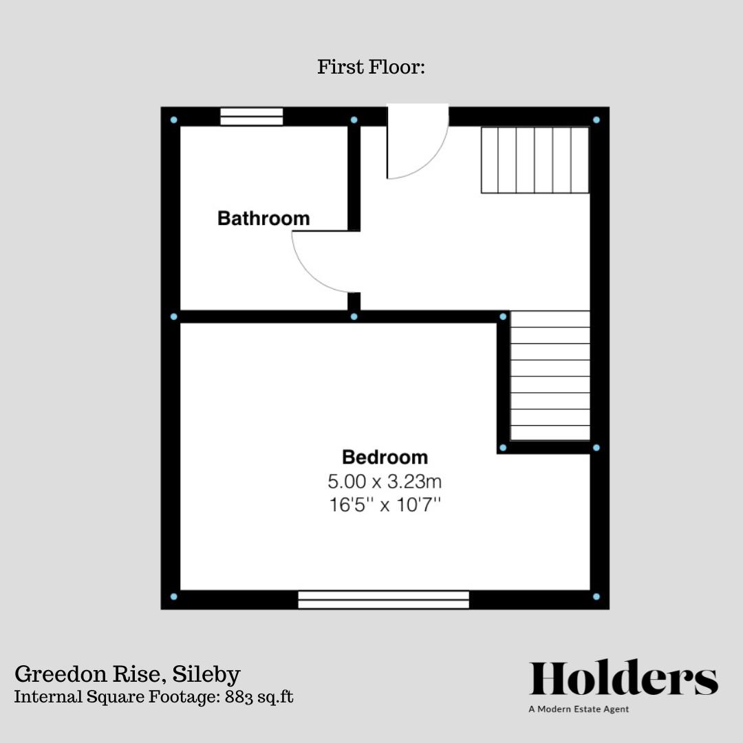 First Floor Floorplan for Greedon Rise, Sileby, Loughborough