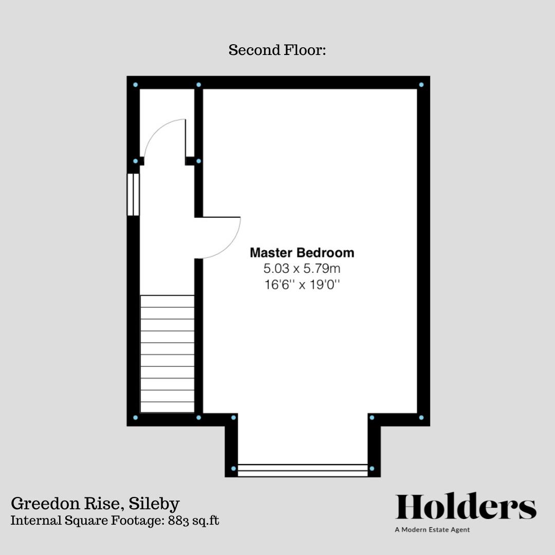 Second Floor Floorplan for Greedon Rise, Sileby, Loughborough