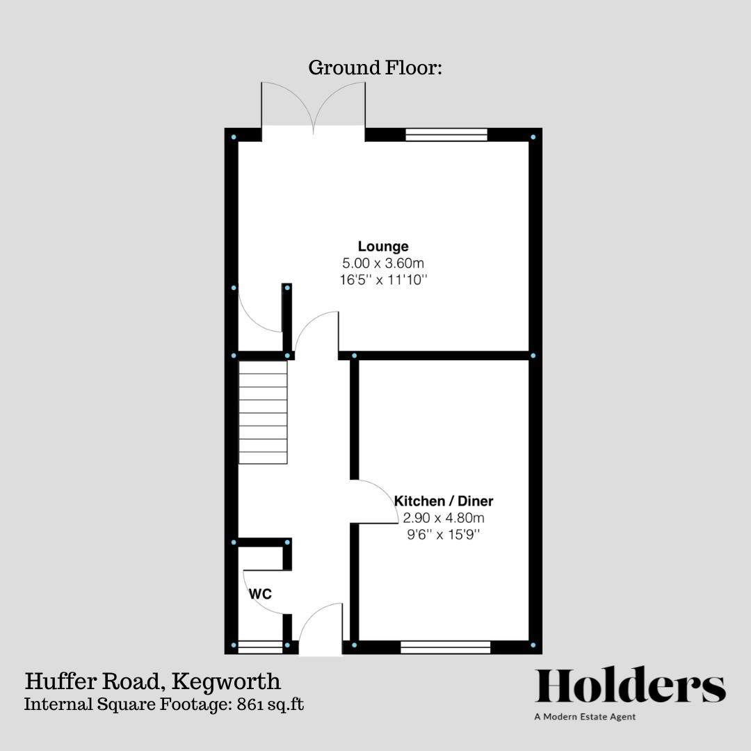 Ground Floor Floorplan for Huffer Road, Kegworth