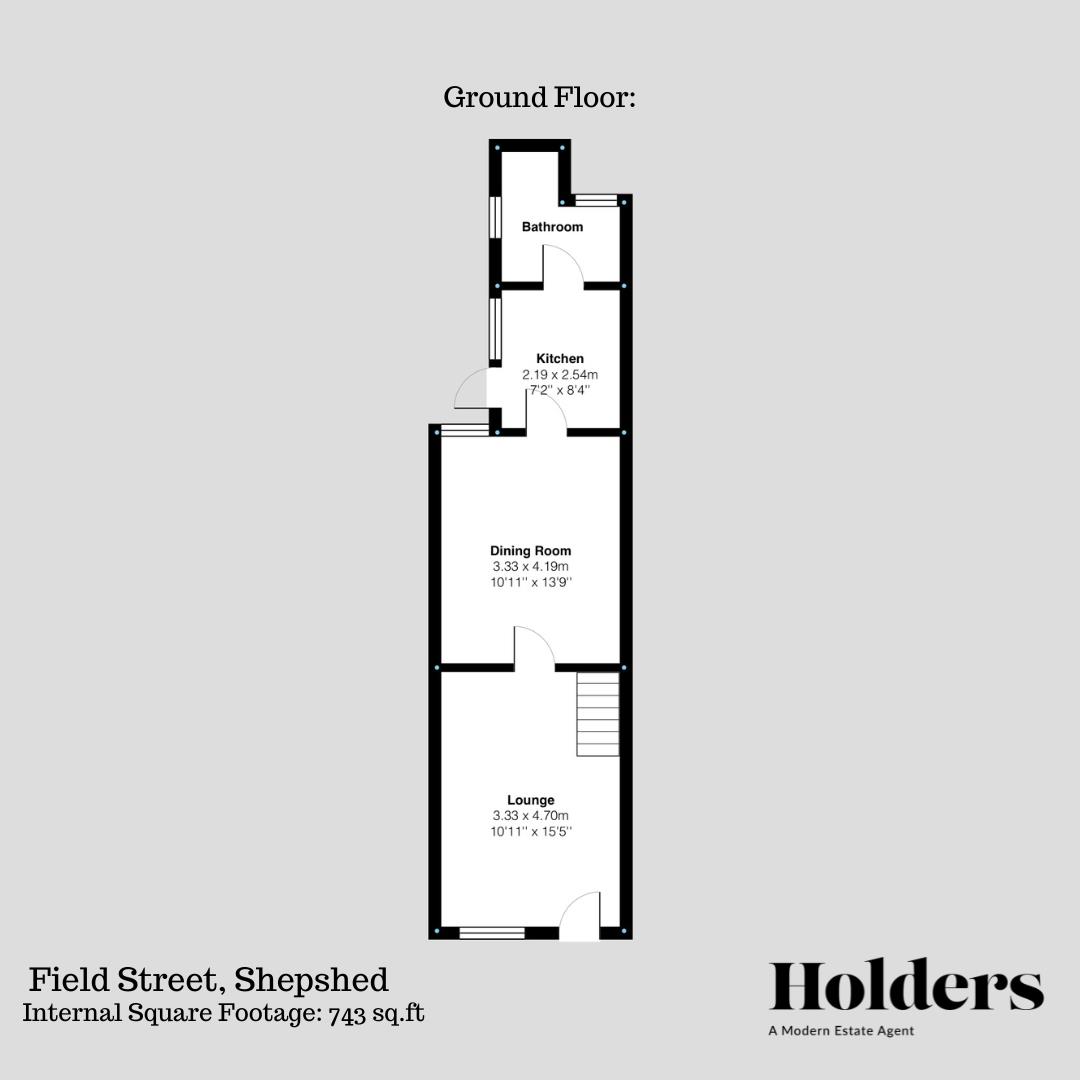 Ground Floor Floorplan for Field Street, Shepshed, Loughborough