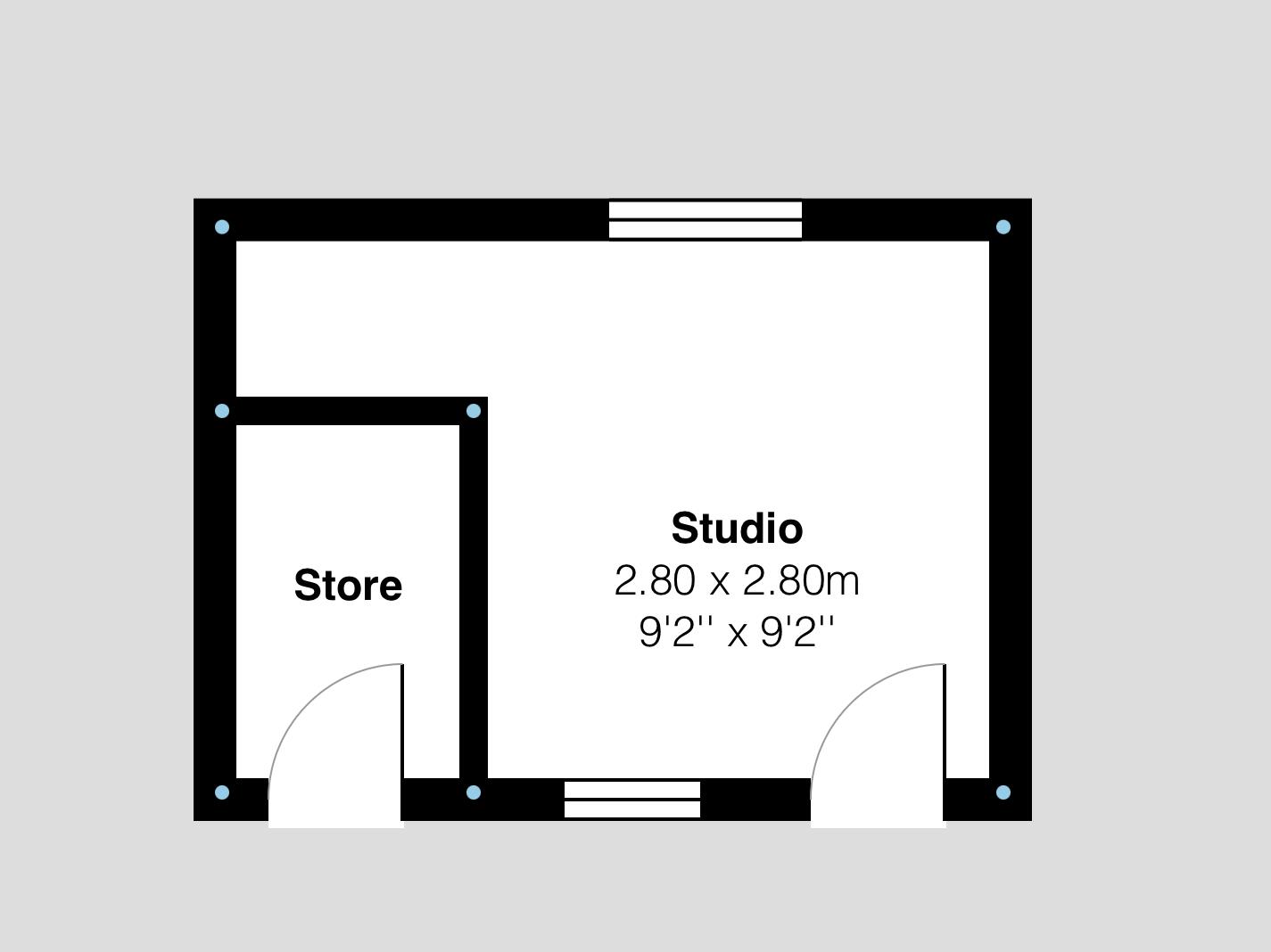 Studio Floorplan for Oak Close, Loughborough