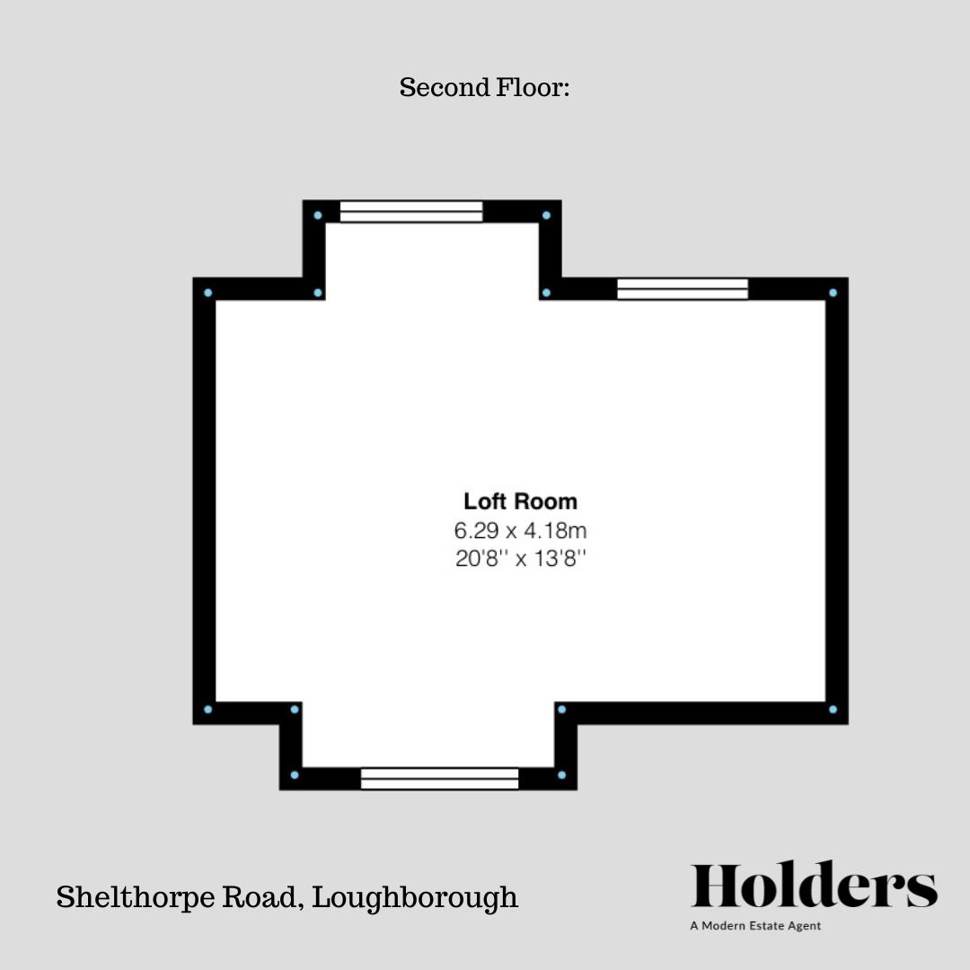 Second Floor Floorplan for Shelthorpe Road, Loughborough