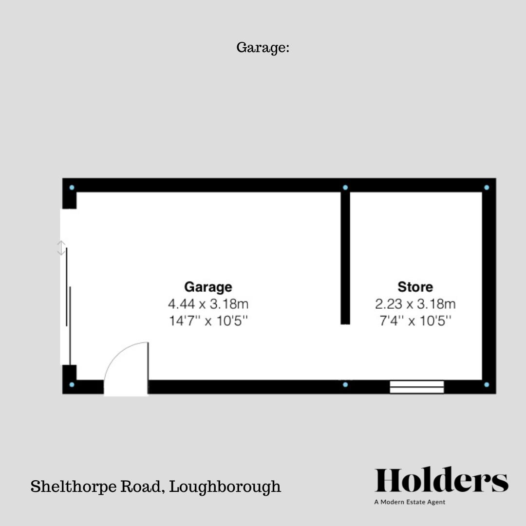 Garage Floorplan for Shelthorpe Road, Loughborough