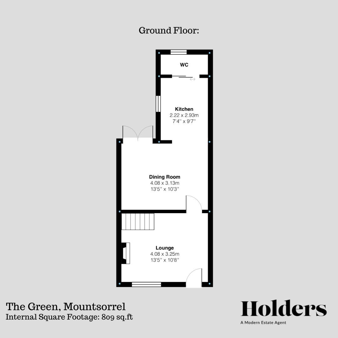 Ground Floor Floorplan for The Green, Mountsorrel, Loughborough