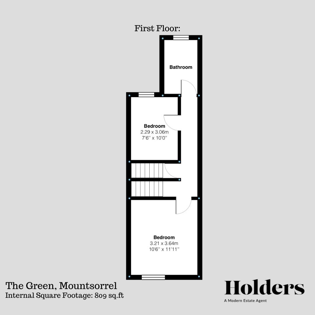 First Floor Floorplan for The Green, Mountsorrel, Loughborough