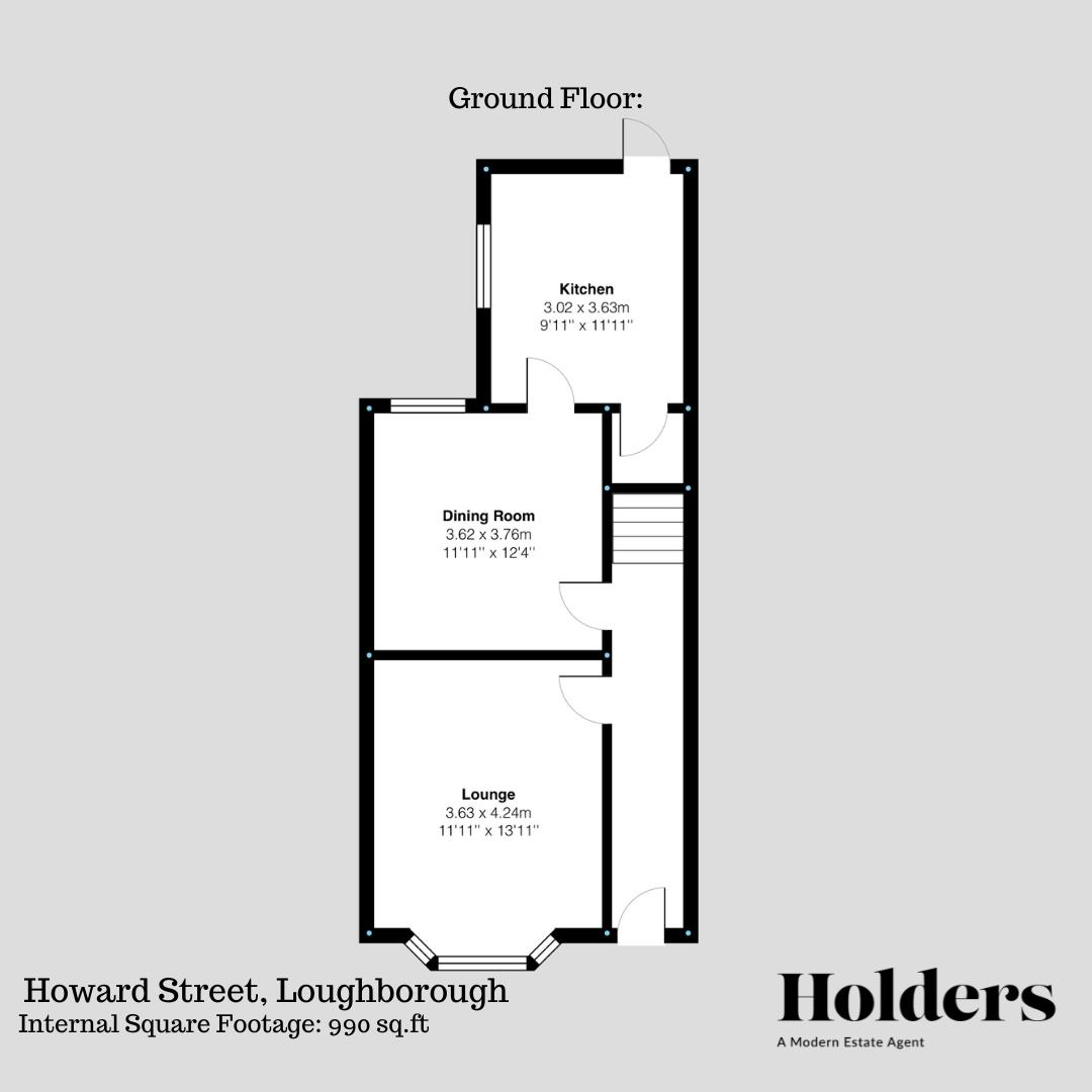 Ground Floor Floorplan for Howard Street, Loughborough