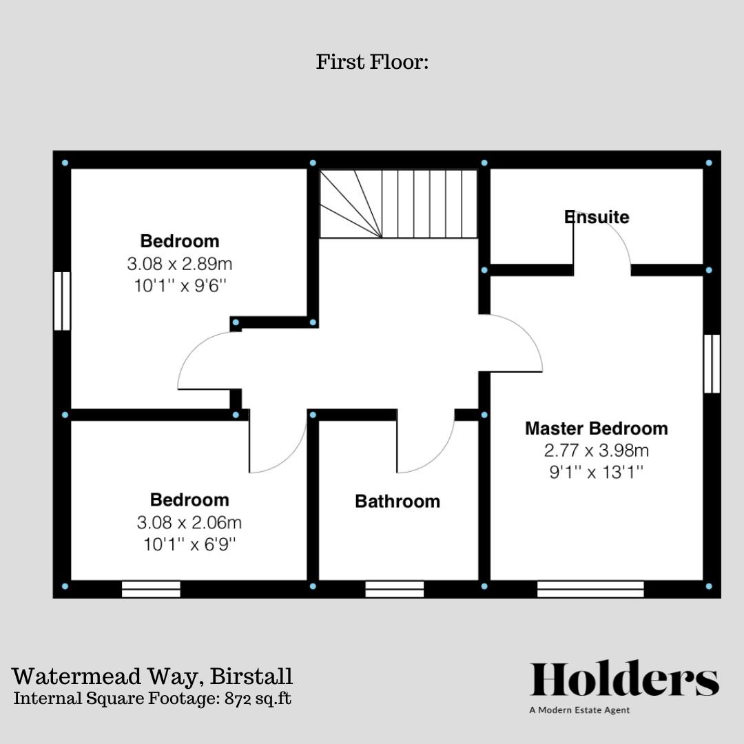 First Floor Floorplan for Watermead Way, Birstall, Leicester