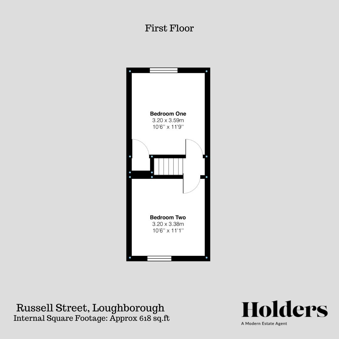 First Floor Floorplan for Russell Street, Loughborough