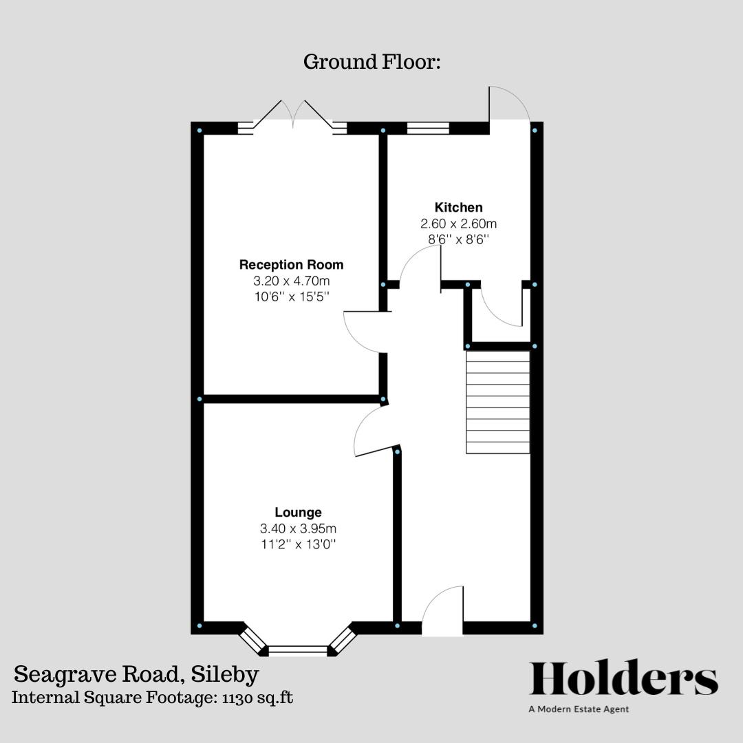 Ground Floor Floorplan for Seagrave Road, Sileby, Loughborough