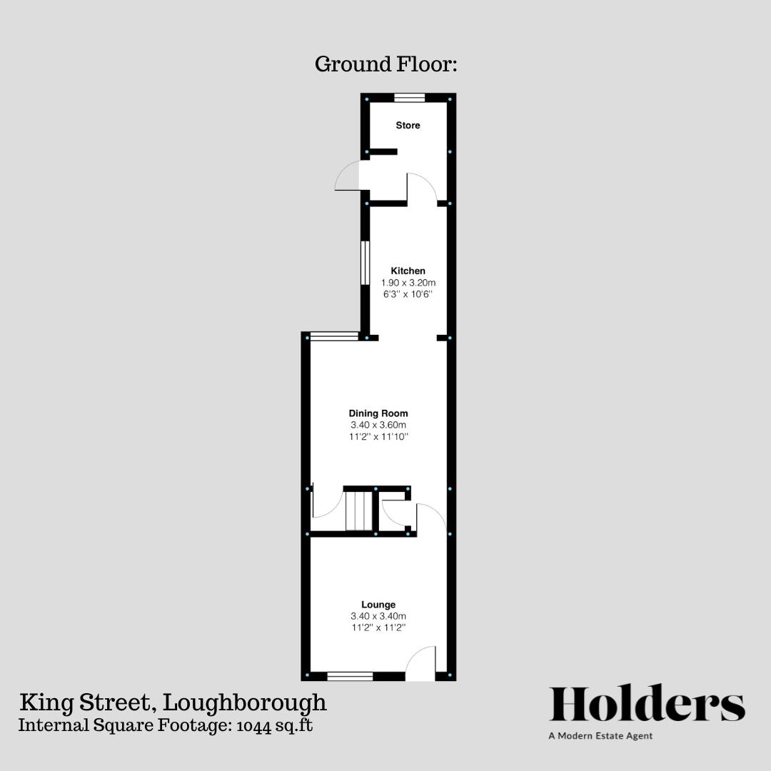 Ground Floor Floorplan for King Street, Loughborough