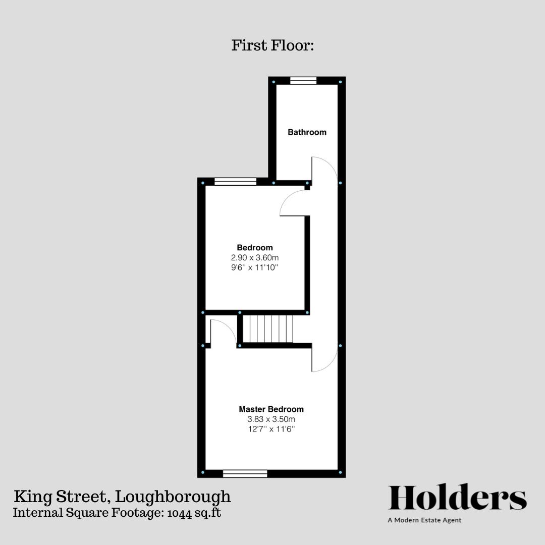 First Floor Floorplan for King Street, Loughborough
