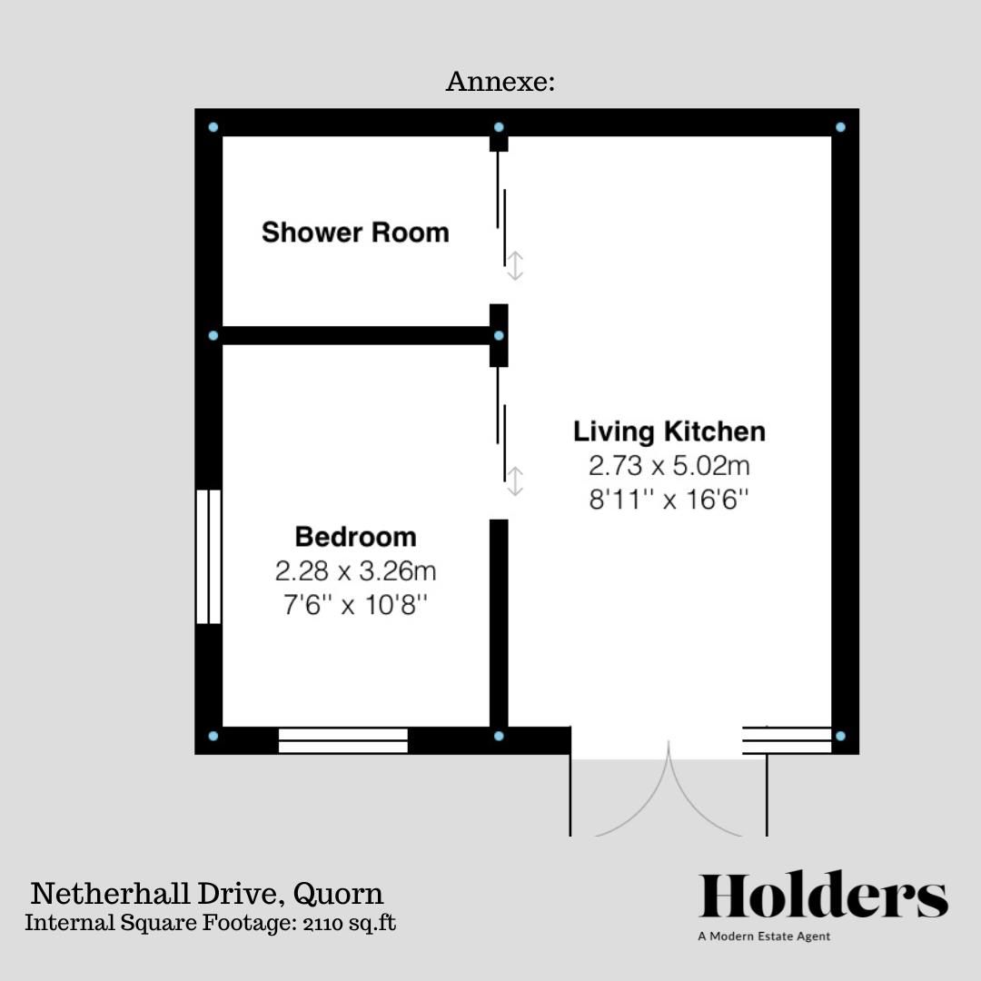 Annexe Floorplan for Netherhall Drive, Quorn, Loughborough
