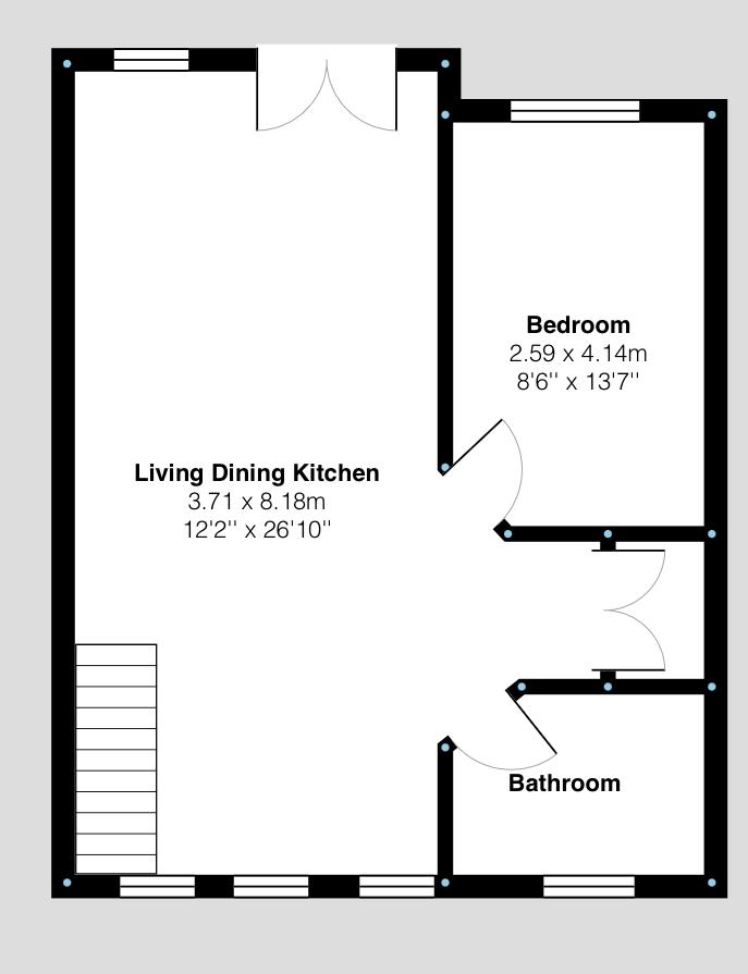 First Floor Floorplan for Adcocks Close, Loughborough