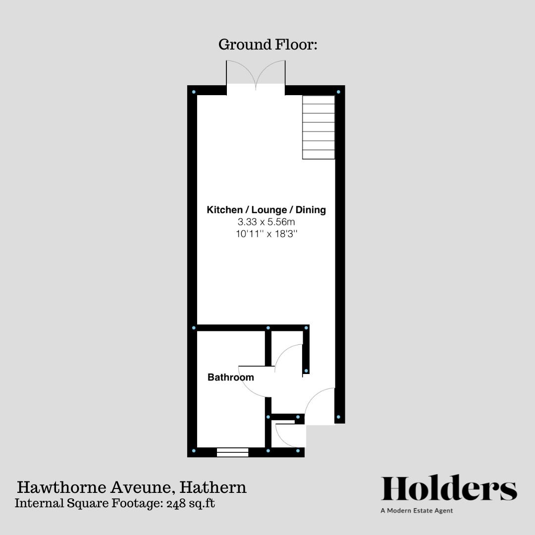 Ground Floor Floorplan for Hawthorne Avenue, Hathern