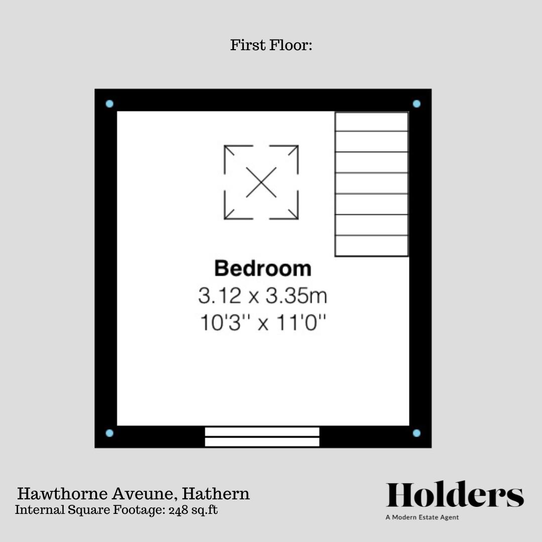 First Floor Floorplan for Hawthorne Avenue, Hathern