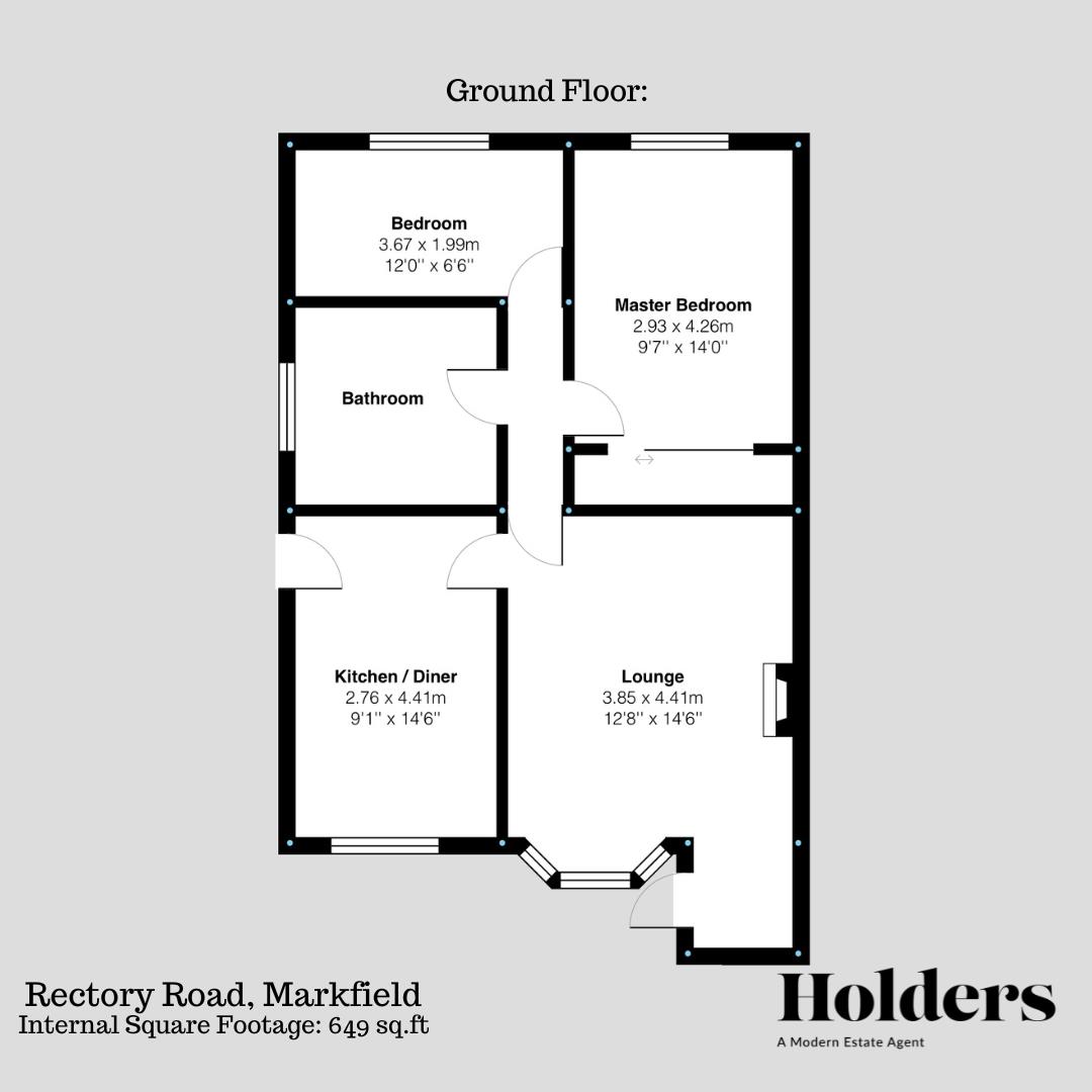 Ground Floor Floorplan for Rectory Road, Markfield