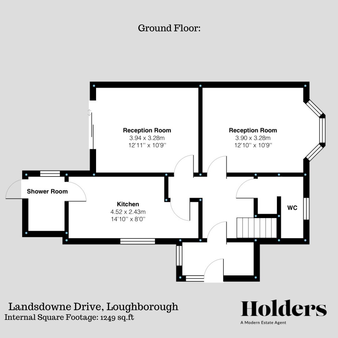 First Floor Floorplan for Lansdowne Drive, Loughborough