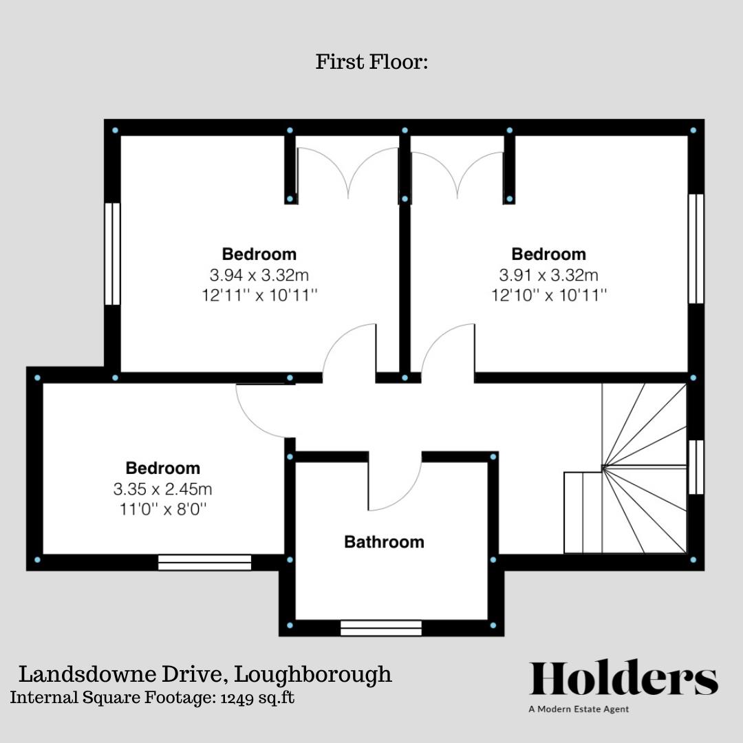 Second Floor Floorplan for Lansdowne Drive, Loughborough