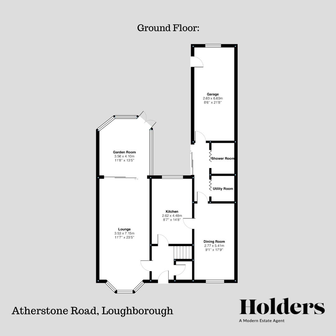 Ground Floor Floorplan for Atherstone Road, Loughborough
