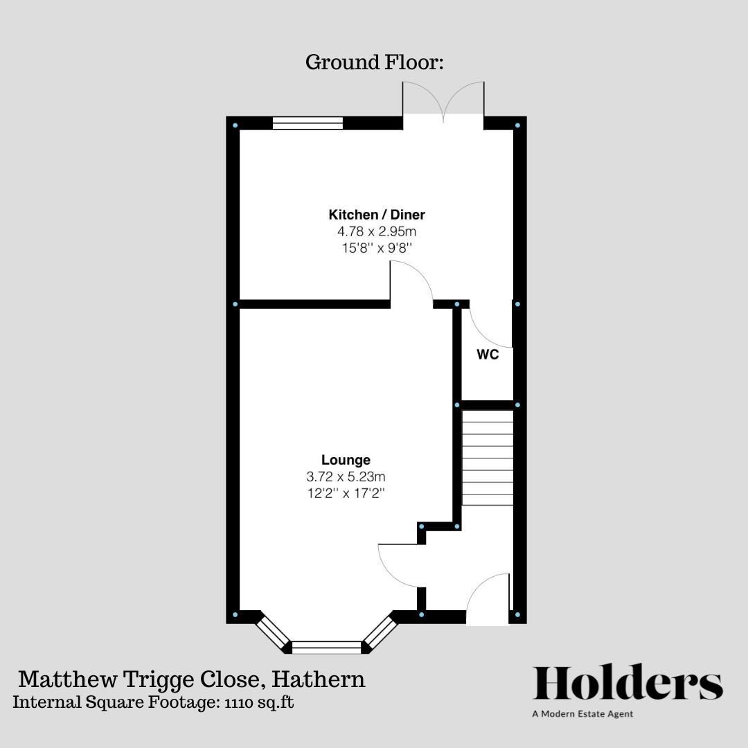 Ground Floor Floorplan for Matthew Trigge Close, Hathern, Loughborough