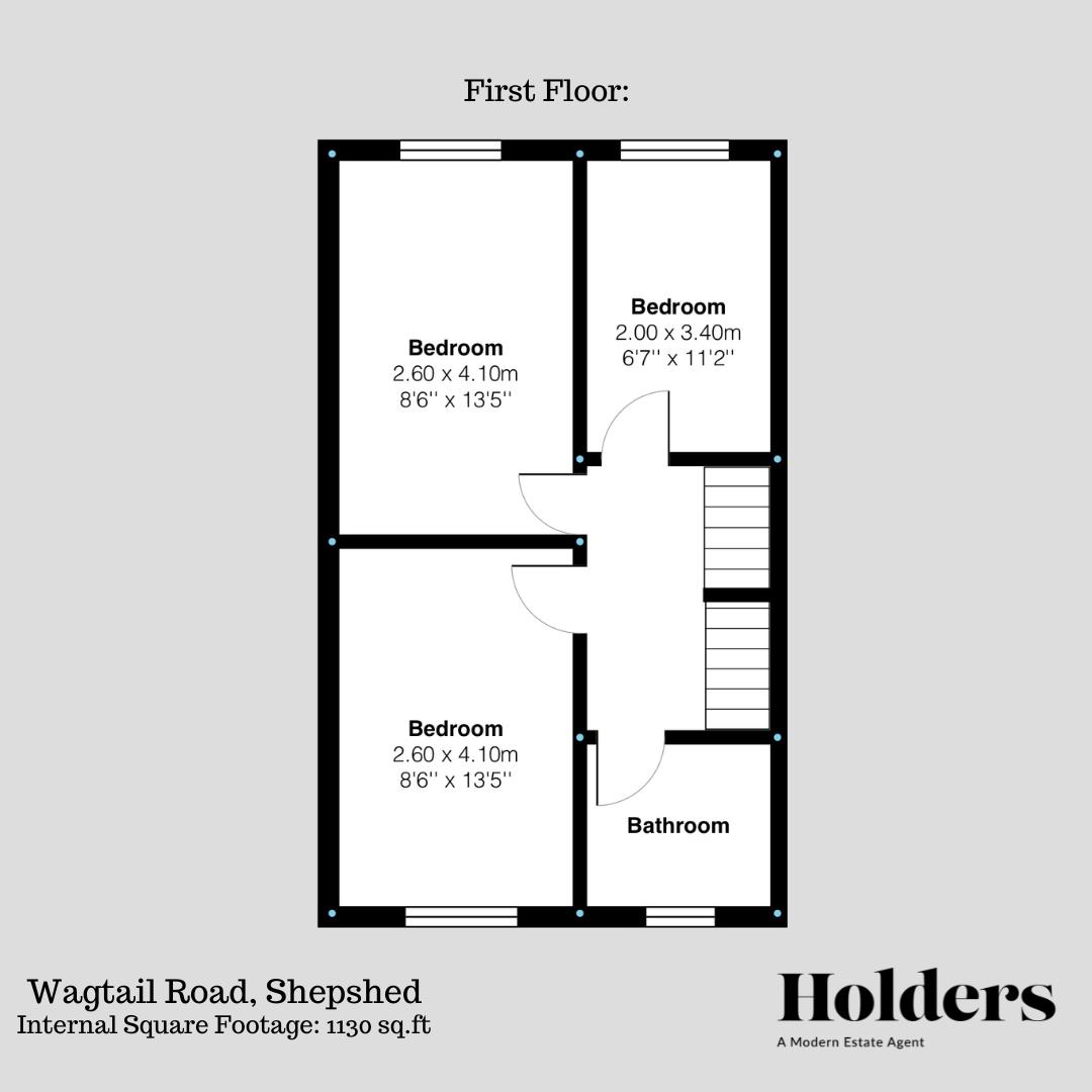 First Floor Floorplan for Wagtail Road, Shepshed, Loughborough