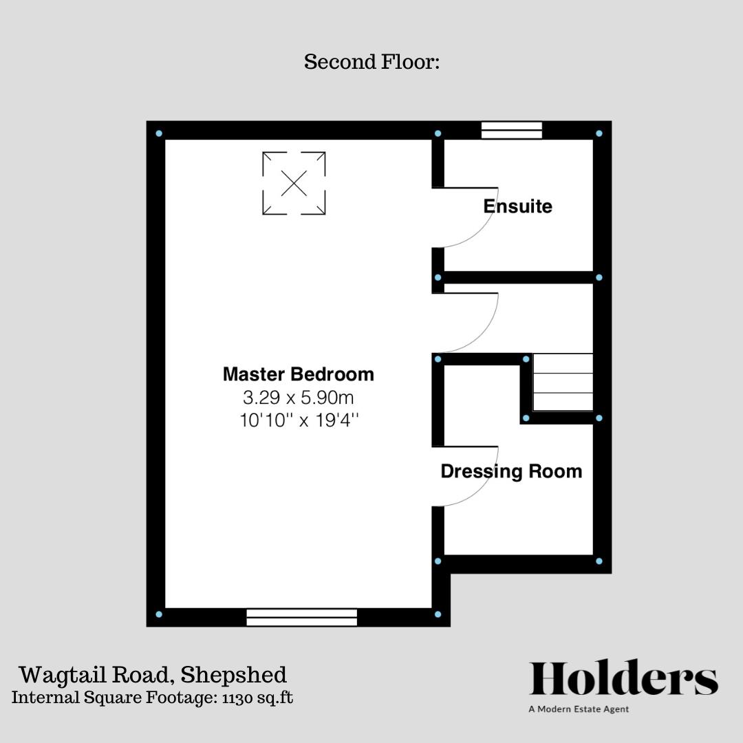 Second Floor Floorplan for Wagtail Road, Shepshed, Loughborough