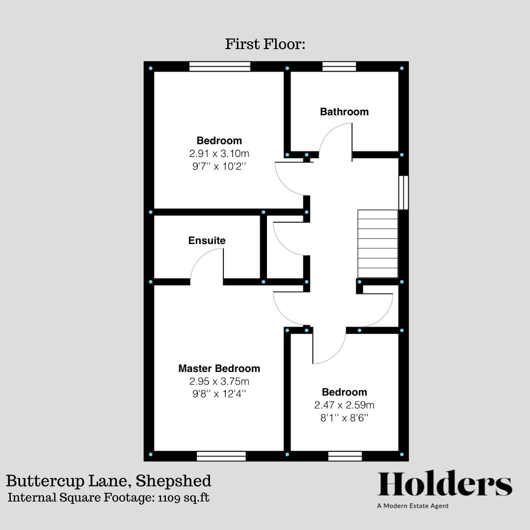 First Floor Floorplan for Buttercup Lane, Shepshed