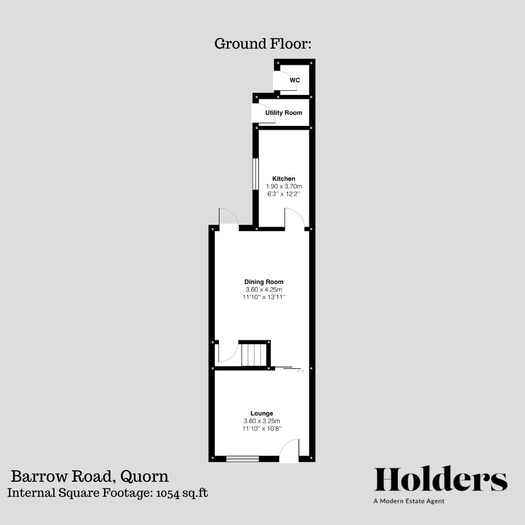 Ground Floor Floorplan for Barrow Road, Quorn, Loughborough