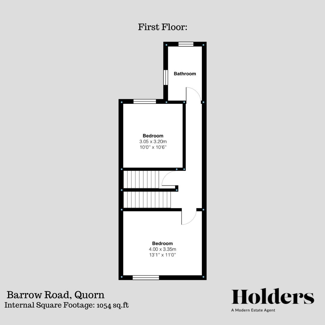 First Floor Floorplan for Barrow Road, Quorn, Loughborough