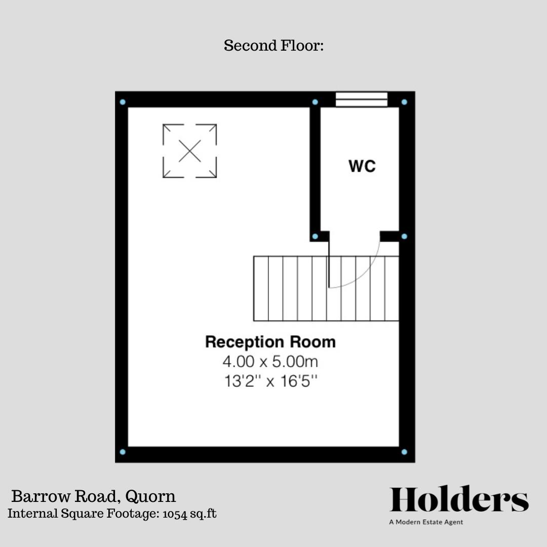 Second Floor Floorplan for Barrow Road, Quorn, Loughborough