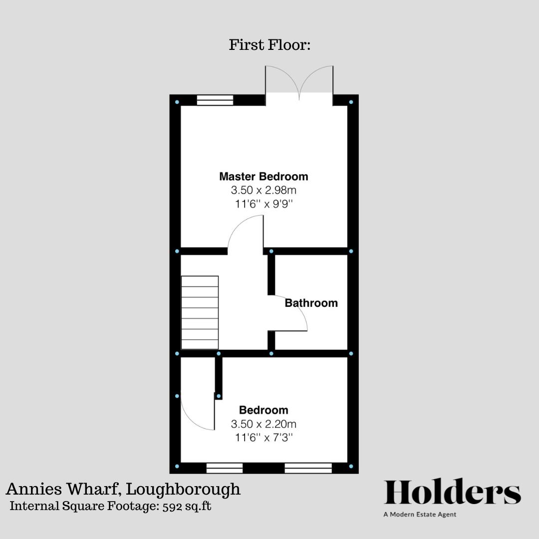 First Floor Floorplan for Annies Wharf, Loughborough