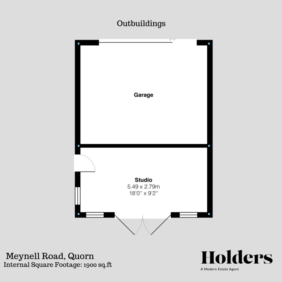 Garage Floorplan for Meynell Road, Quorn