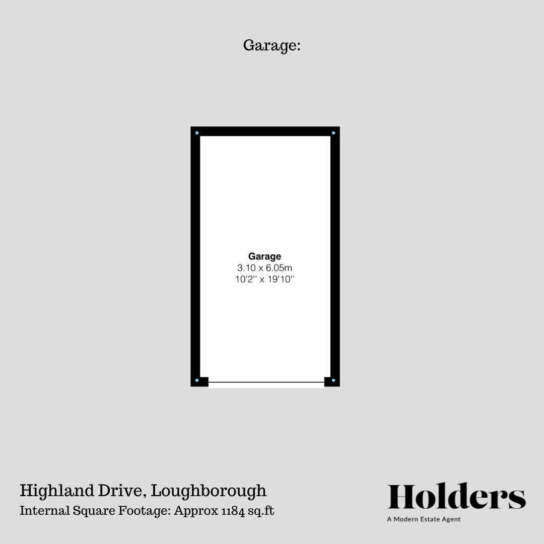 Garage Floorplan for Highland Drive, Loughborough