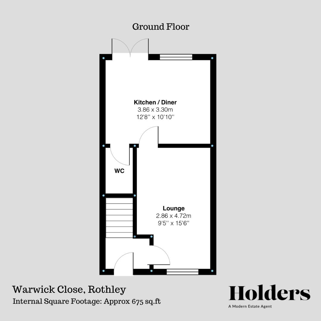 Ground Floor Floorplan for Warwick Close, Rothley, Leicester