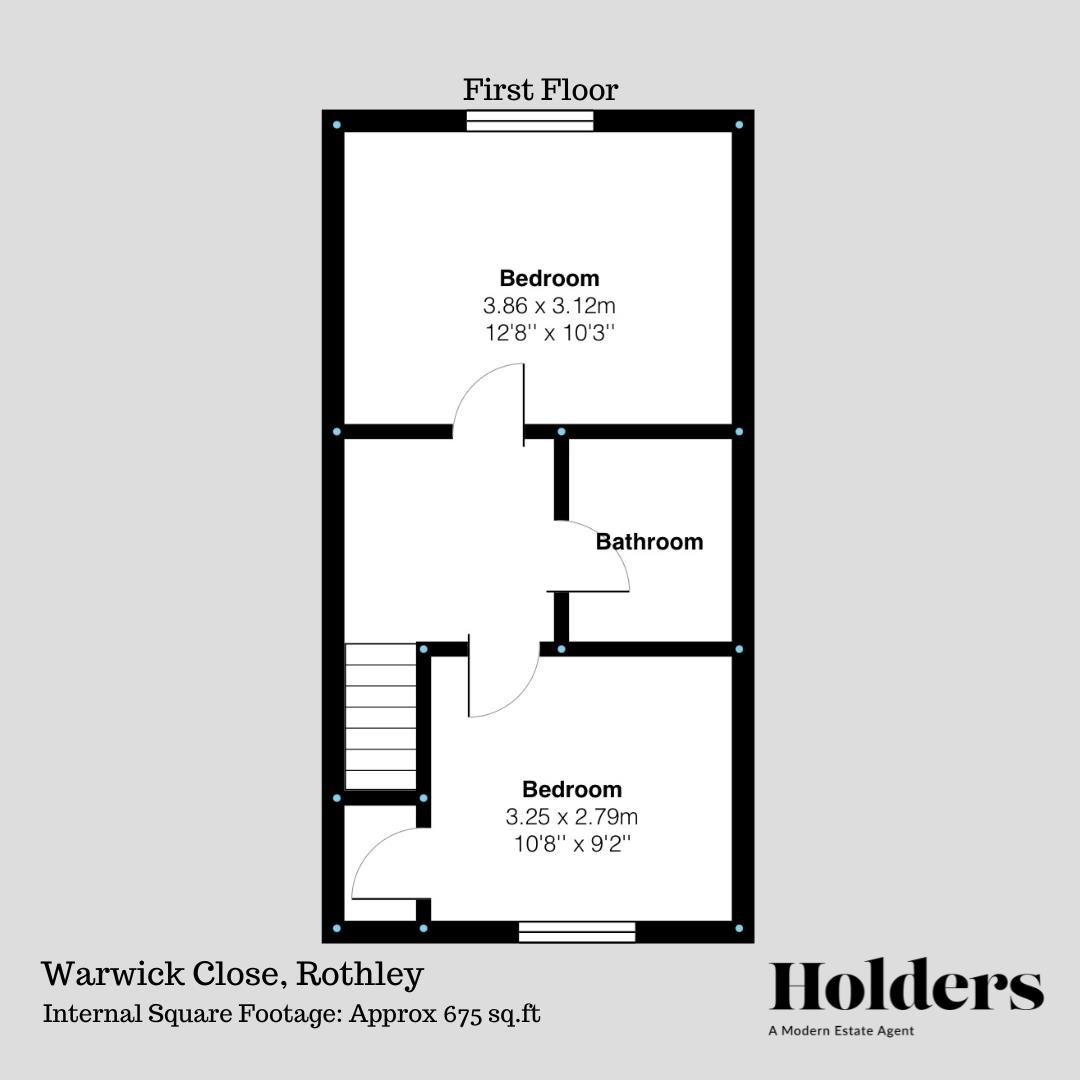 First Floor Floorplan for Warwick Close, Rothley, Leicester