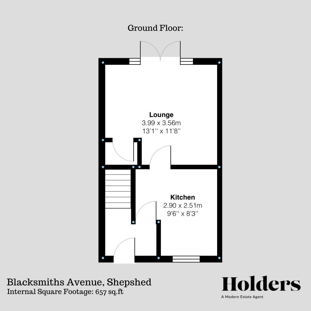 Ground Floor Floorplan for Blacksmiths Avenue, Shepshed, Loughborough