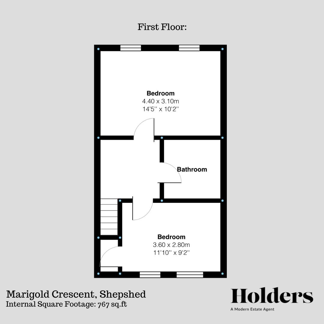 First Floor Floorplan for Marigold Crescent, Shepshed, Shepshed