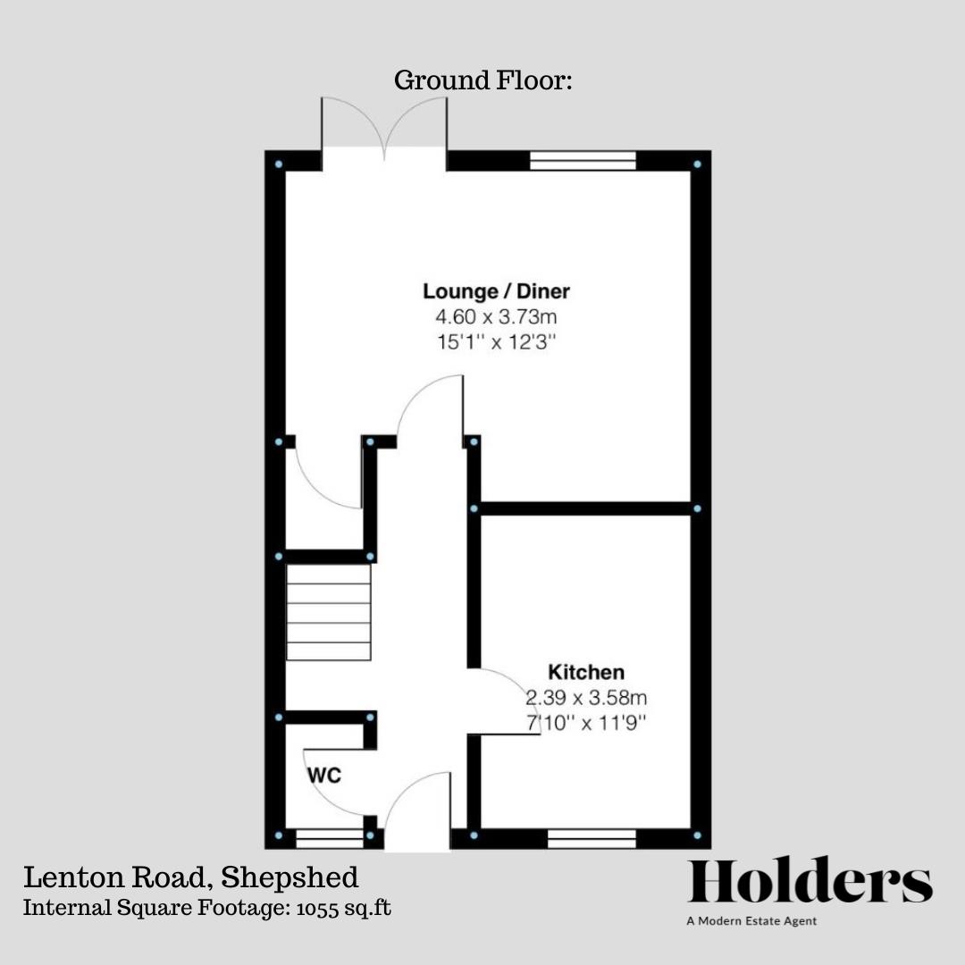 Ground Floor Floorplan for Lenton Road, Shepshed, Loughborough