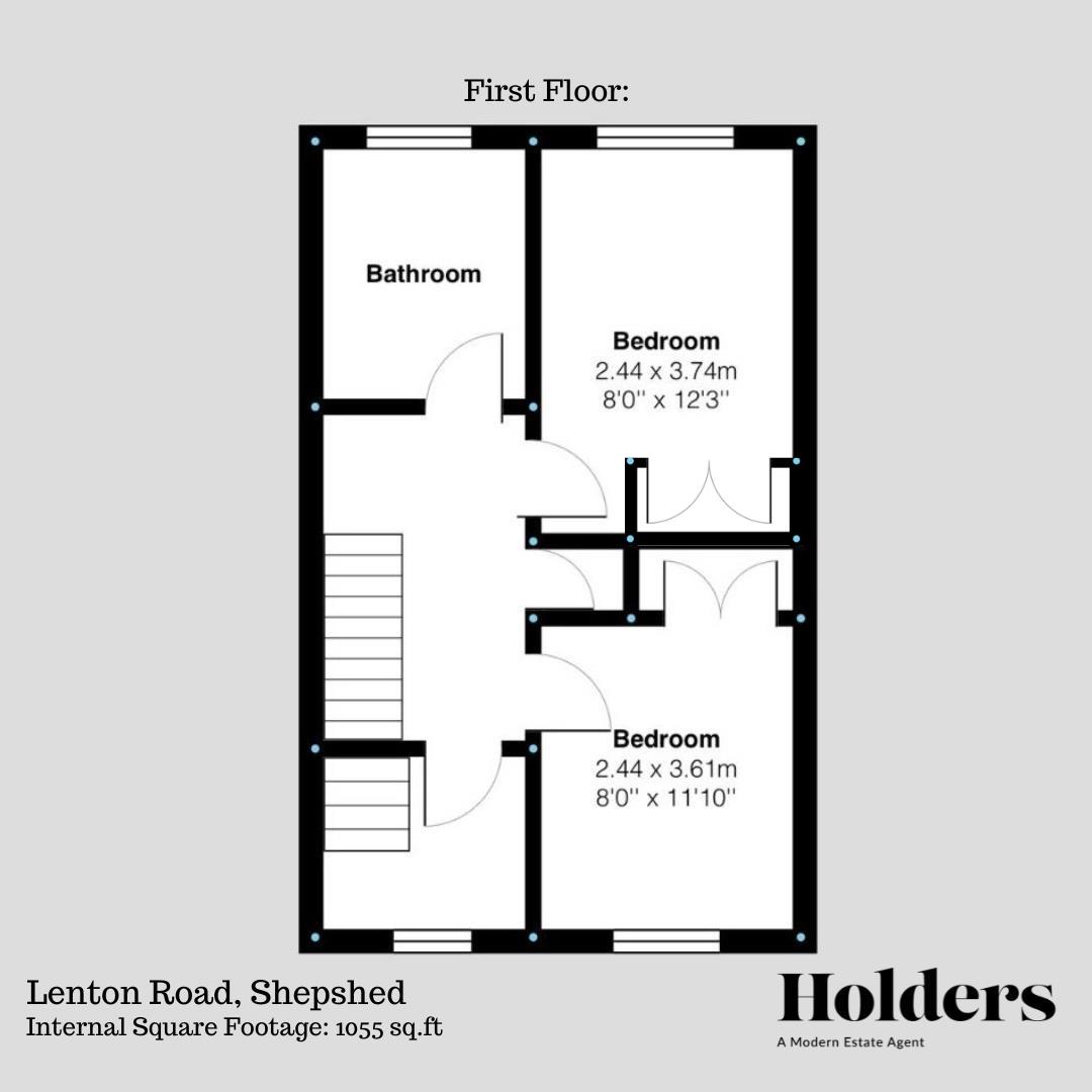 First Floor Floorplan for Lenton Road, Shepshed, Loughborough