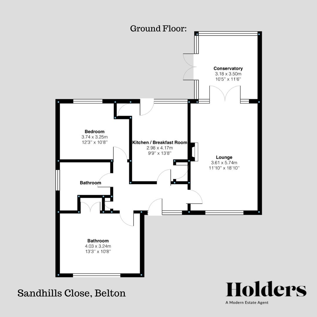 Floorplan Floorplan for Sandhills Close, Belton