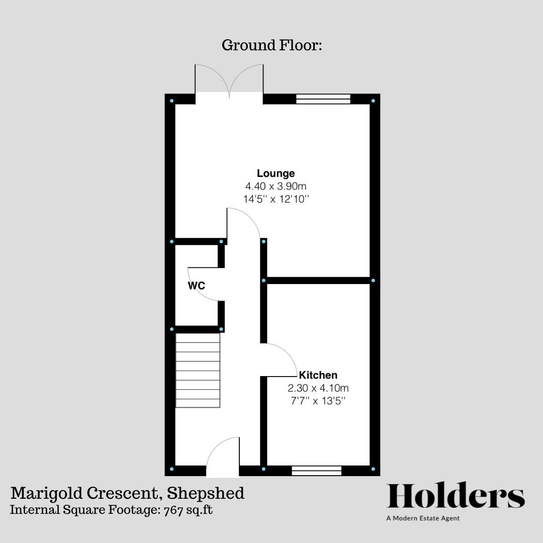 Ground Floor Floorplan for Marigold Crescent, Shepshed, Shepshed