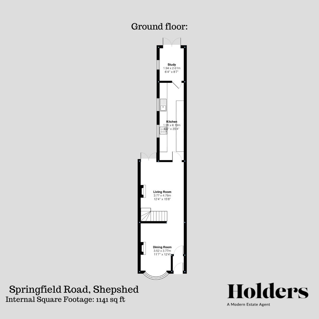 Ground Floor Floorplan for Springfield Road, Shepshed, Loughborough