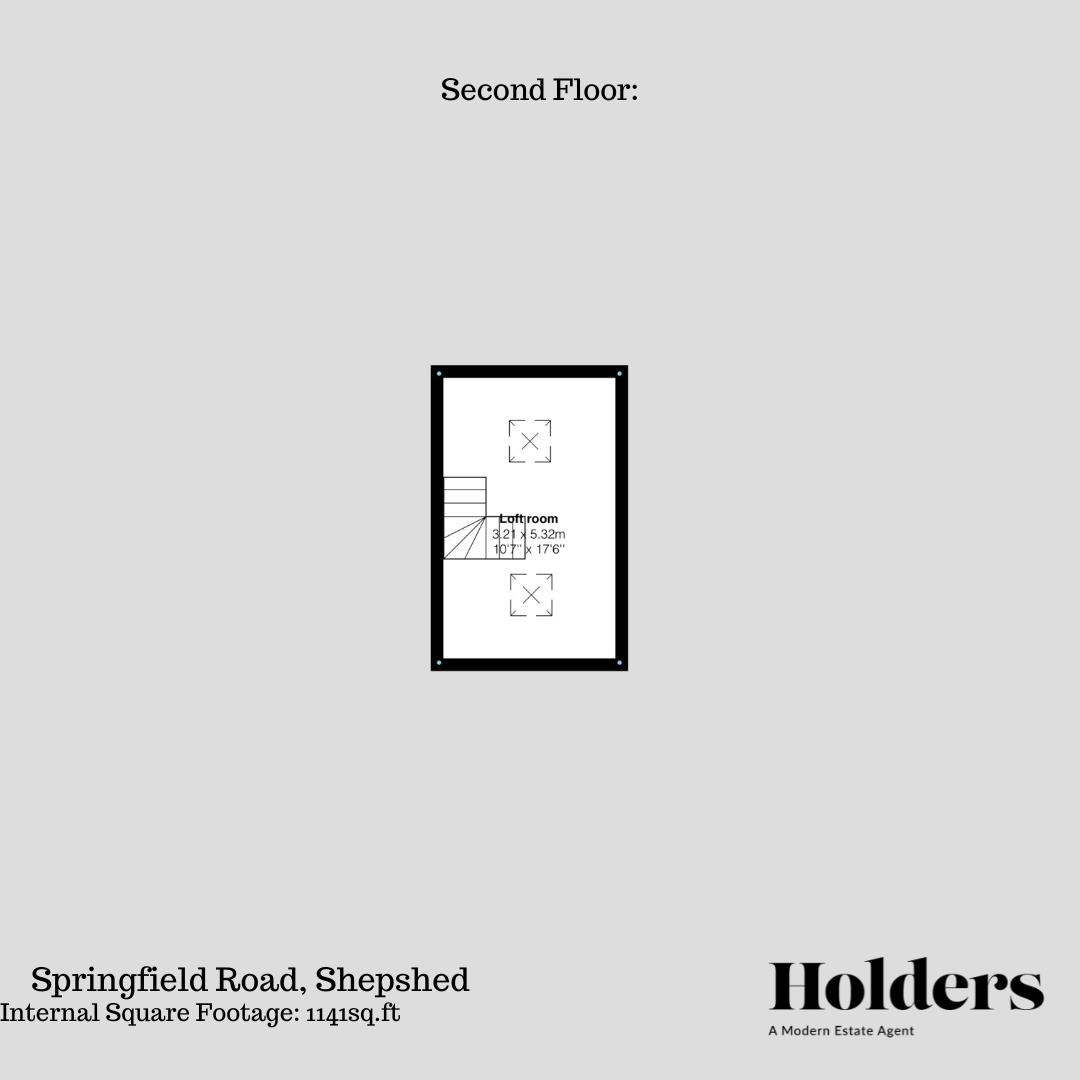 Second Floor Floorplan for Springfield Road, Shepshed, Loughborough