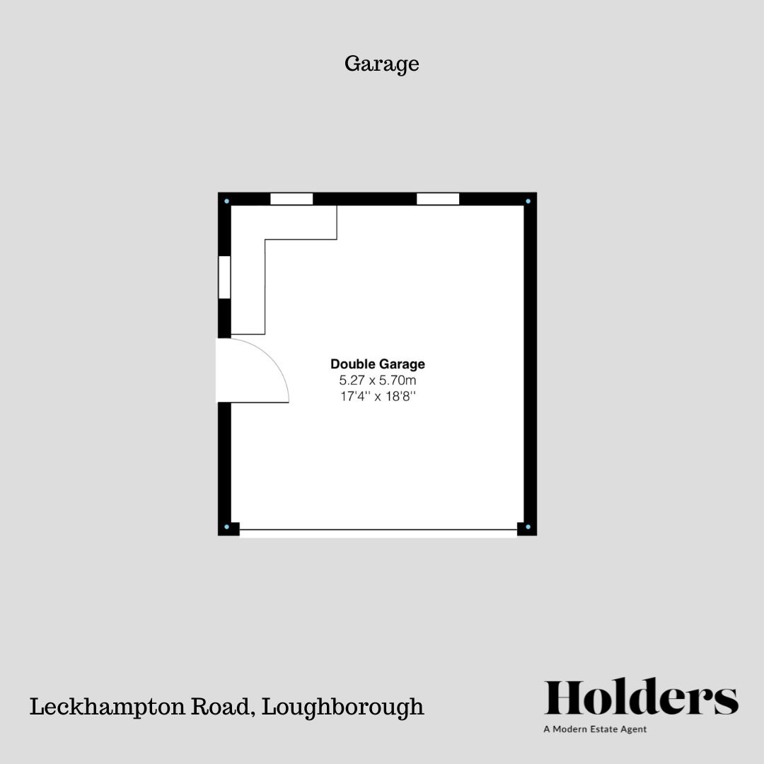Double Garage Floorplan for Leckhampton Road, Loughborough