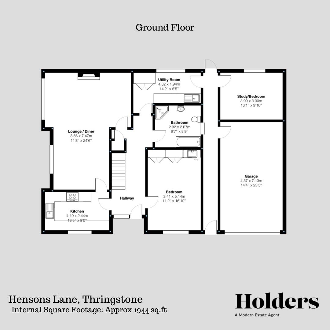Ground Floor Floorplan for Hensons Lane, Thringstone, Coalville