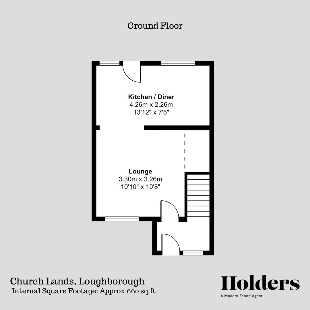 Ground Floor Floorplan for Church Lands, Loughborough