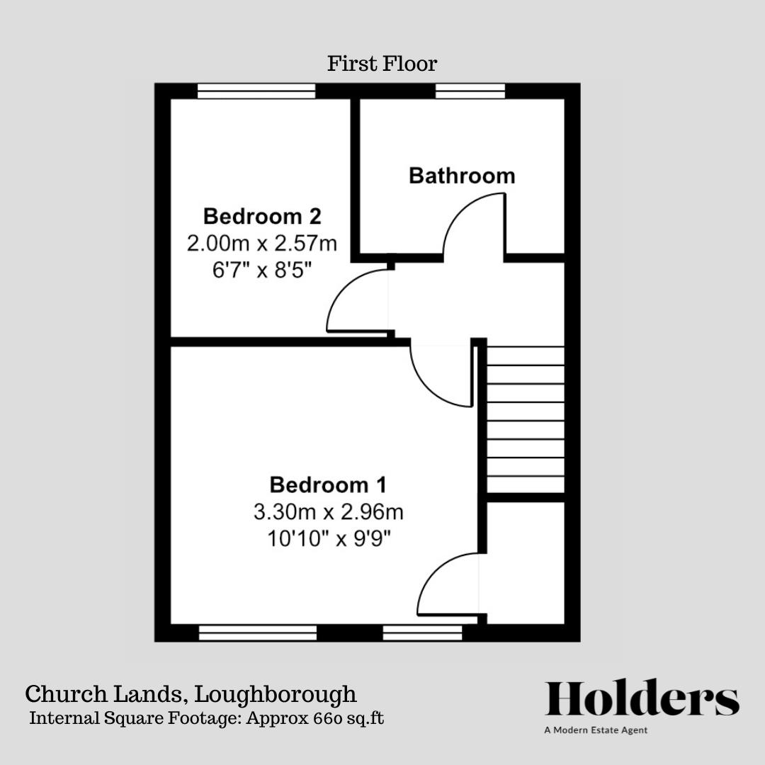 First Floor Floorplan for Church Lands, Loughborough