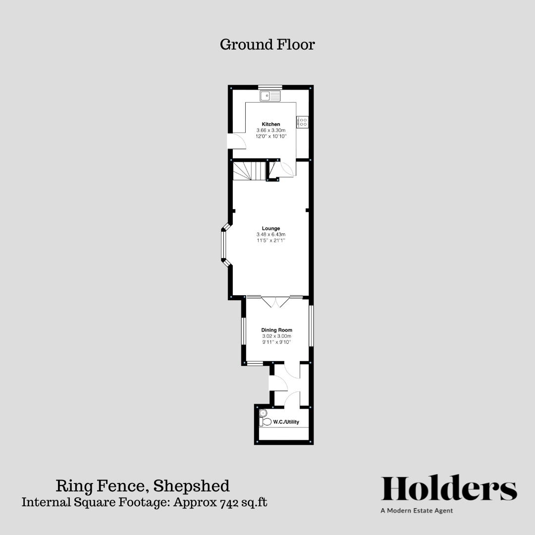 Ground Floor Floorplan for Ring Fence, Shepshed, Loughborough